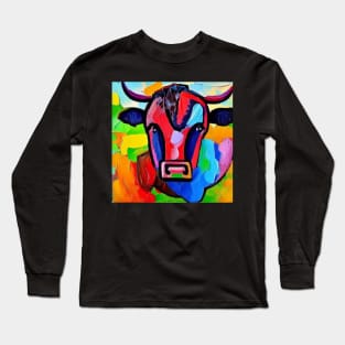 Painterly Cow Long Sleeve T-Shirt
